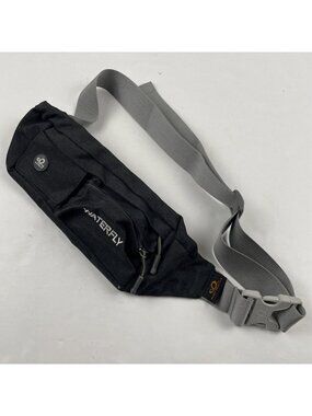 Waterfly Waist Pack Fanny Belt Bag Hiking Travel Pouch Black Lightweight Slim